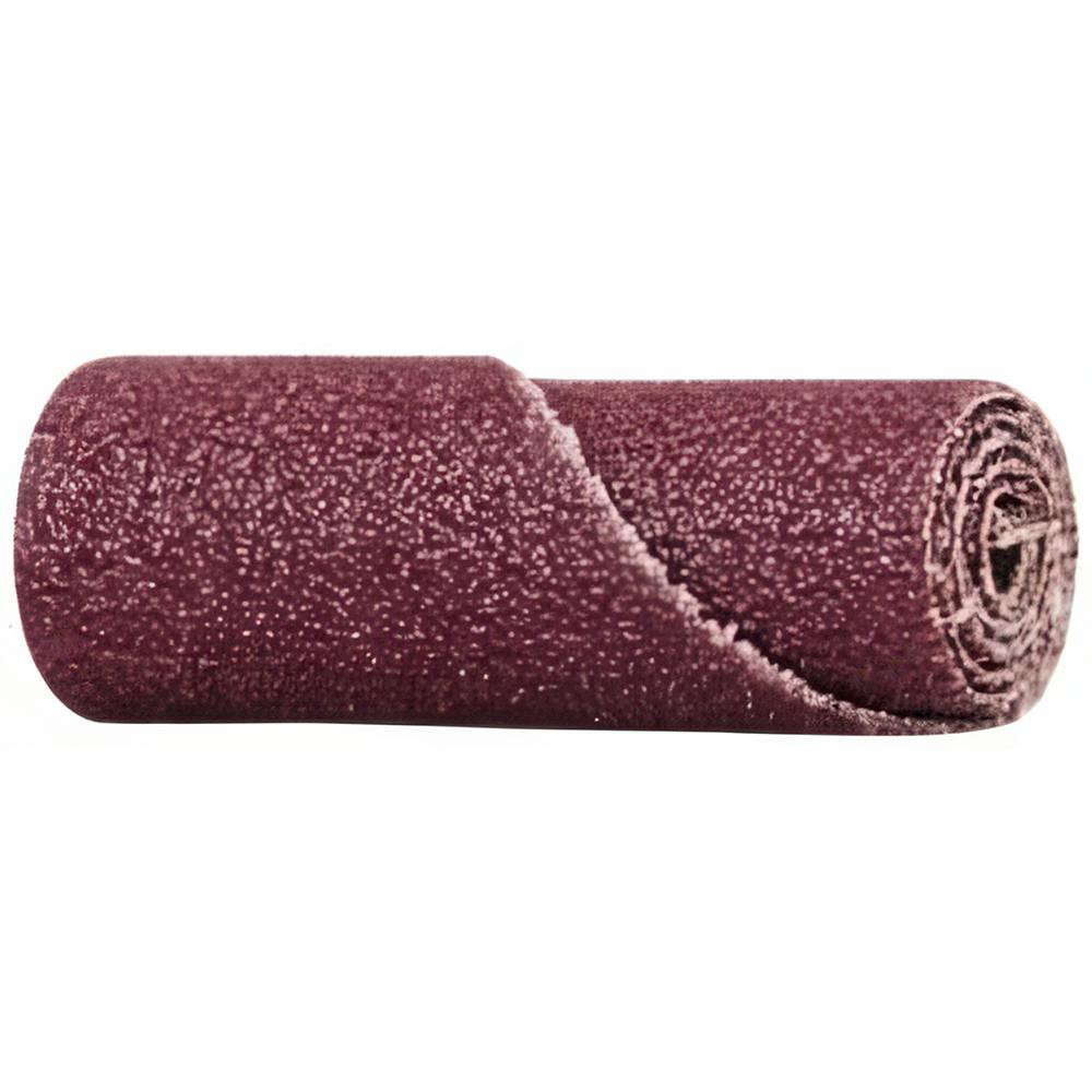 Straight Cartridge Roll: 1/2" Dia, 80 Grit, Aluminum Oxide