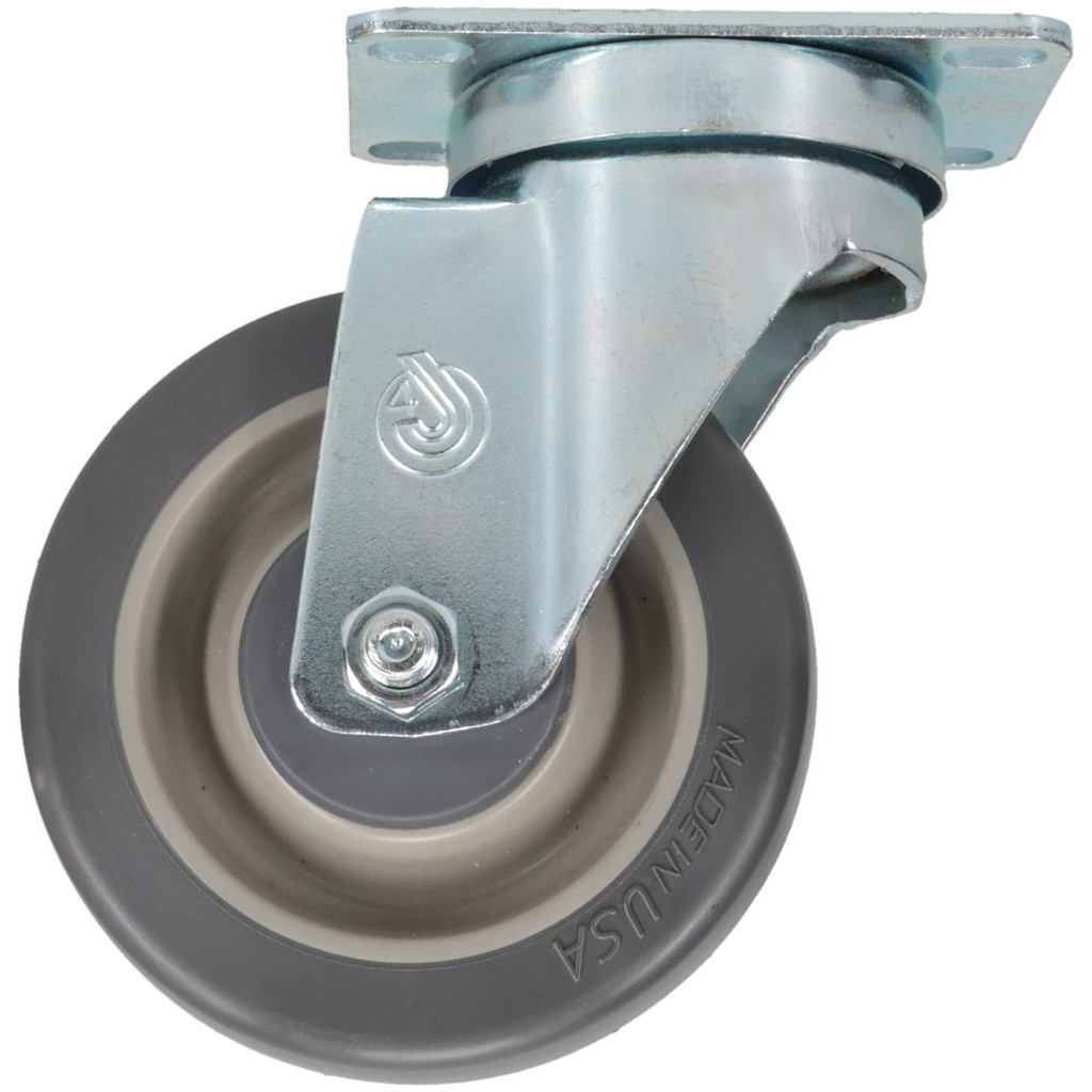 Glide Maxx | Value Collection Swivel Top Plate Caster: Polyurethane, 235 lb, 4" Dia, 1-1/4" Wide, 5-13/32" OAH - 2-7/8 x 3-5/8" Plate | Part