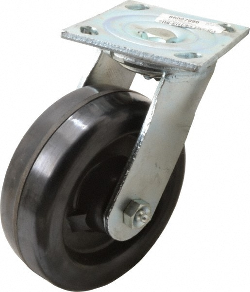 Value Collection GMC-SH-0106 Swivel Top Plate Caster: Phenolic, 6" Wheel Dia, 2" Wheel Width, 1,200 lb Capacity, 7-1/2" OAH Image