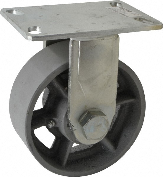 Value Collection GMC-SH-0008 Rigid Top Plate Caster: Semi-Steel, 6" Wheel Dia, 2-1/2" Wheel Width, 1,800 lb Capacity, 7-1/2" OAH Image