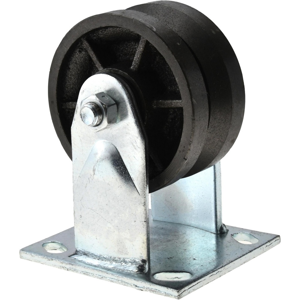 V Groove Caster: 4" Wheel Dia, 2" Wheel Width, 800 lb Capacity