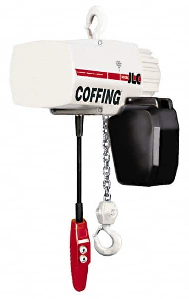 Coffing 08231W Electric Chain Hoist: 1,000 lb Working Load Limit 