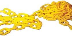 Chain: Plastic, Yellow, 100' Long, 1-1/2" Wide