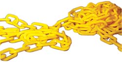 Chain: Plastic, Yellow, 100' Long, 1-1/2" Wide