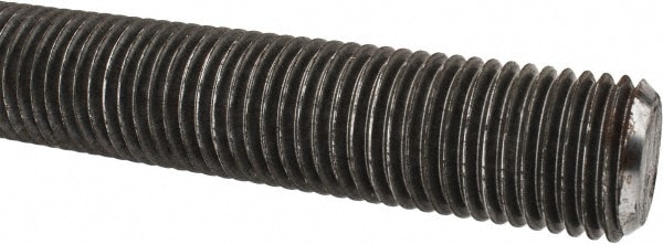 Made in USA 12437 Threaded Rod: 1-1/4-7, 6 Long, Low Carbon Steel Image