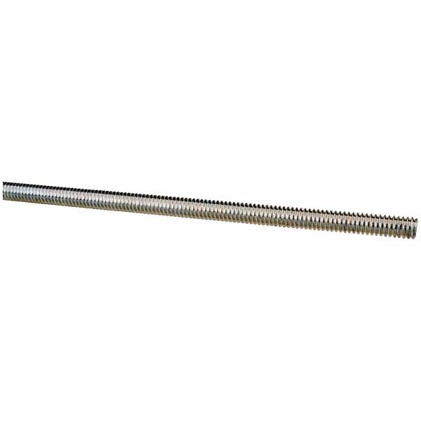 3/8-24 X 12 Inch Fine Thread Plain Steel All Thread Rod - USA Made Grade 2
