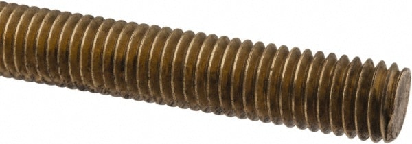 Made in USA 12607 Threaded Rod: 1/2-13, 6 Long, Brass Image