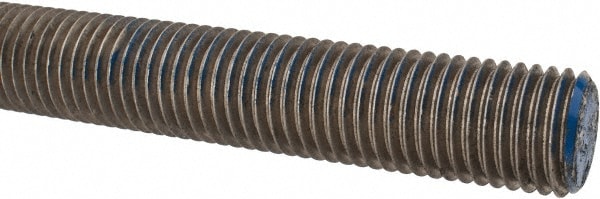 Made in USA 9166 Threaded Rod: 1-8, 6 Long, Stainless Steel, Grade 304 (18-8) Image