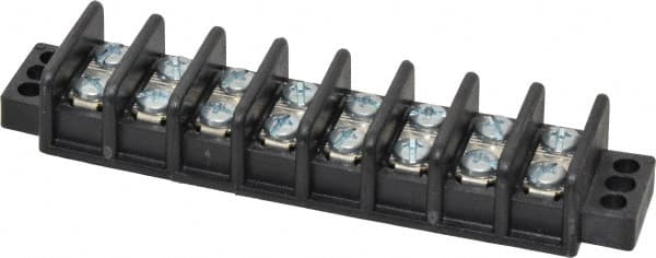 8 Poles, 600 Volt, 30 Amp, -40 to 266°F, Polyester Thermoplastic, Polyester Thermoplastic Multipole Terminal Block