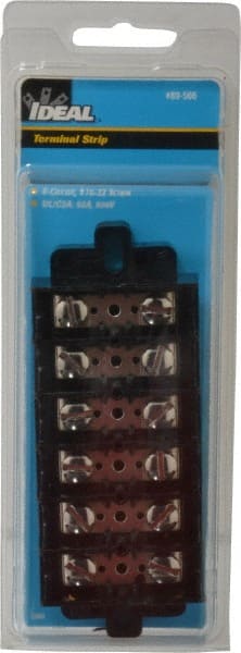 6 Poles, 600 Volt, 60 Amp, -40 to 266°F, Polyester Thermoplastic, Polyester Thermoplastic Multipole Terminal Block