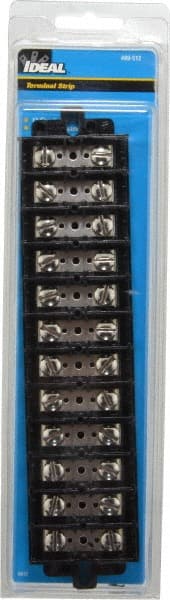 Ideal 89-512 12 Poles, 600 Volt, 60 Amp, -40 to 266°F, Polyester Thermoplastic, Polyester Thermoplastic Multipole Terminal Block 