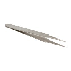 Dumont-Style Swiss Pattern Tweezer: 5-SA, Stainless Steel, 4-3/8" OAL