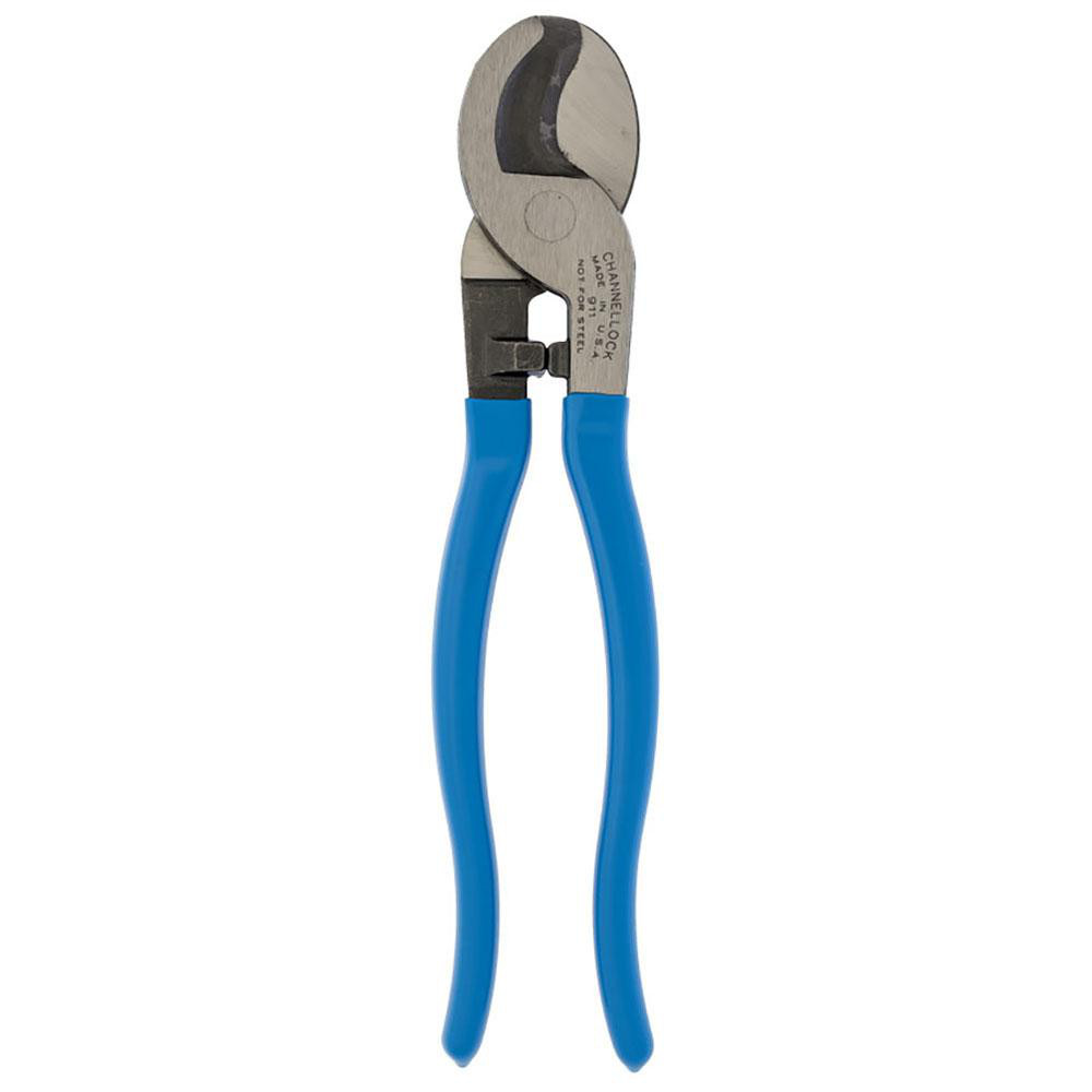 Cable Cutter: Plastic Handle, 9-1/2" OAL - Plastic Dipped Handle