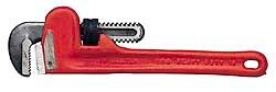Straight Pipe Wrench: 24" OAL, Cast Iron