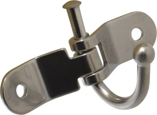 Storage Hook: 1-41/64" Projection, 10.5 lb Load Capacity, Stainless Steel