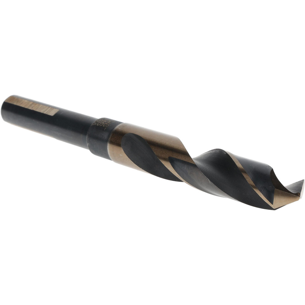 Reduced Shank Drill Bit: 5/8'' Dia, 1/2'' Shank Dia, 118 °, High Speed Steel