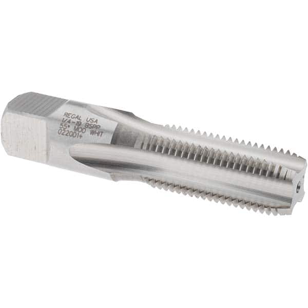 Regal Cutting Tools 015702AS British Standard Pipe Tap: 1/4-19 G(BSP), Plug Chamfer, 4 Flutes 