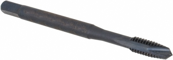 Regal Cutting Tools Spiral Point Tap: #8-32 UNC, 2 Flutes, Plug Chamfer, 2B Class of Fit, HSS, Black Oxide Coated - 3/8" Thread Length, 2-1/8" OAL