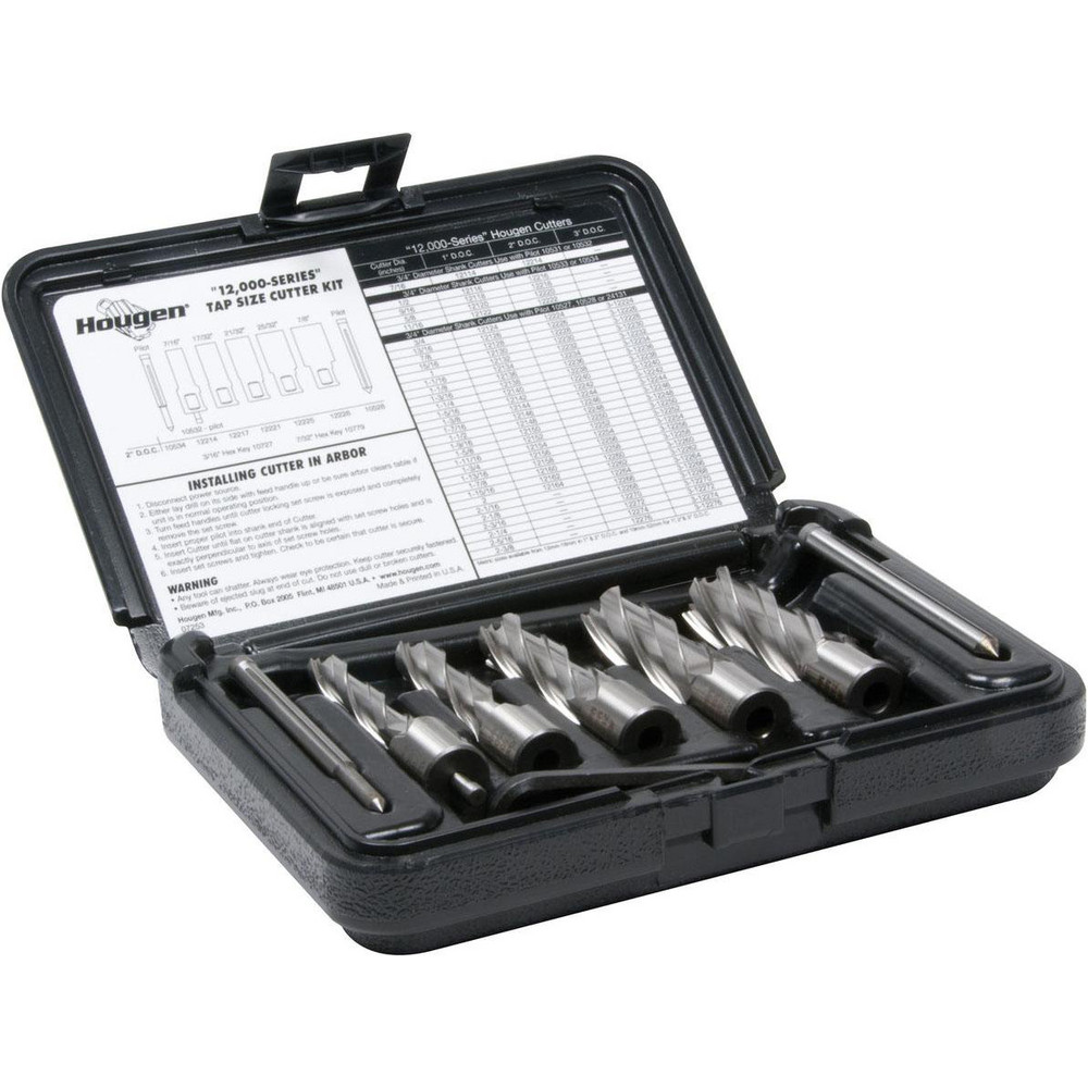 Hougen - 10 Piece, 8 to 20mm Cutter Dia, 1/4