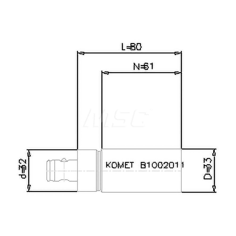 Modular Connection, 32.99mm Diameter, Tool Holder Blank