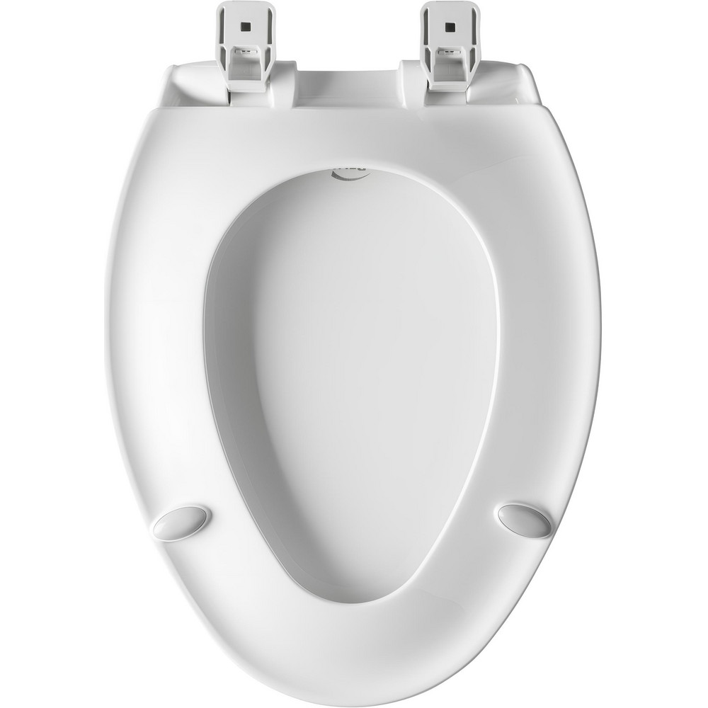 Bemis Toilet Seats; Type Standard, Open; Style Elongated; Material Plastic; Color White
