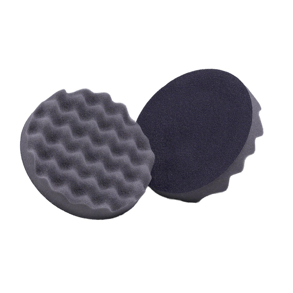 3M | Perfect-It™ 8" Foam Polishing Pad - Medium Grade, Quick Connect Attachment, Black, Waffle Style | Part #00051131057074