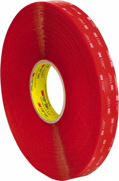 1" x 36 Yd Acrylic Adhesive Double Sided Tape - 40 mil Thick, Polyethylene Film Liner, Series 4910