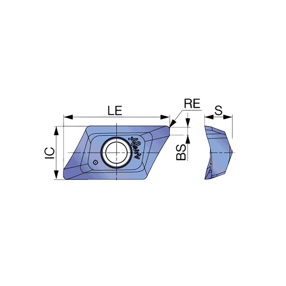 Tungaloy Milling Insert XVCT160540RAJ TH10 TH10, Solid Carbide