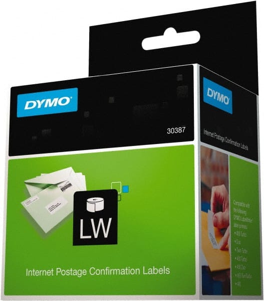 Dymo 30572 Label Maker Label: White, 3-1/2" OAL, 1-1/8" OAW, 220 per Roll, 1 Roll 