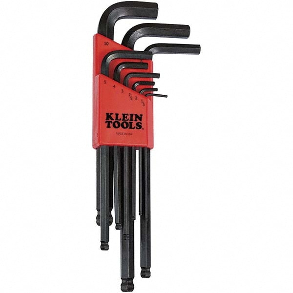 Klein Tools BLMK10 9 Piece L-Key Ball End Hex Key Set Image