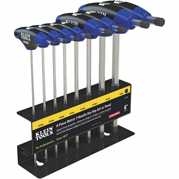 Klein Tools JTH68M 8 Piece T-Handle Cushion Grip Hex Key Set Image