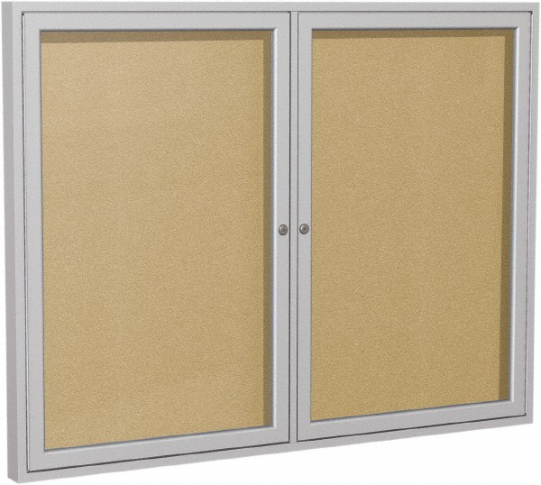 Ghent 48" Wide x 36" High Enclosed Cork Bulletin Board 66346198