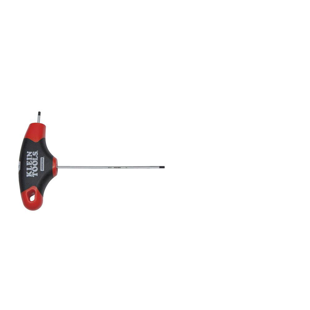 Klein Tools T-Handle Hex Key: 1/8", Hex End - 4" OAL, Steel | Part #JTH4E08