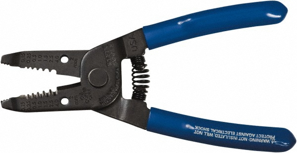 Wire Stripper: 0.15 mm Stranded Max Capacity - 6-1/8" OAL, Plastic Handle
