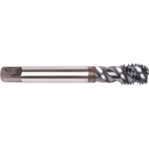 Union Butterfield 6204890 Spiral Flute Tap: 1/2-13, UNC, 3 Flute, Modified Bottoming, 2B Class of Fit, Powdered Metal, TICN Finish 
