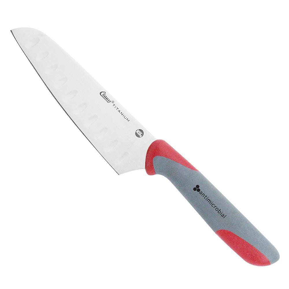 5" Long Blade, Titanium Bonded Stainless Steel, Santoku, Chef's Knife
