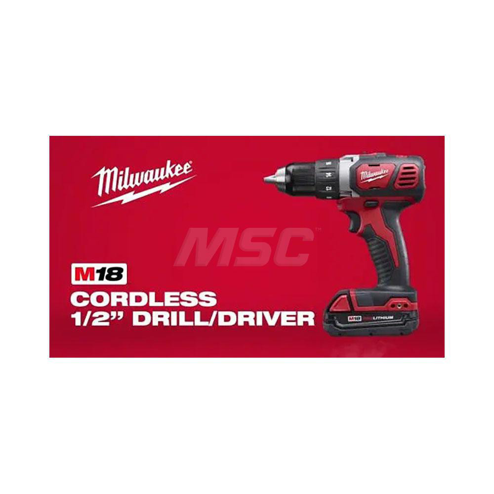 Milwaukee Tool Cordless Drill 18V, 1/2" Chuck MSC Industrial
