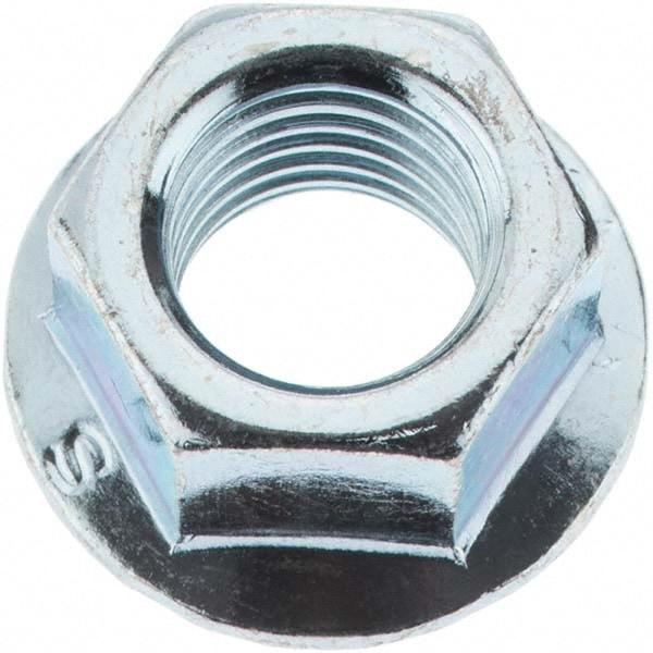 M10, 21mm Flange Diam, 10mm High, 14mm Across Flats, Flange Nut
