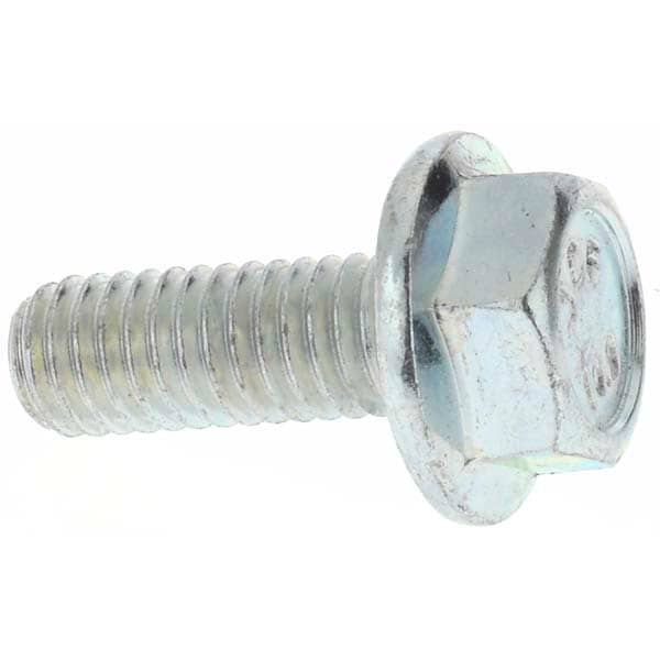 Value Collection - Smooth Flange Bolt: M6 x 1 Metric, 16 mm Length ...