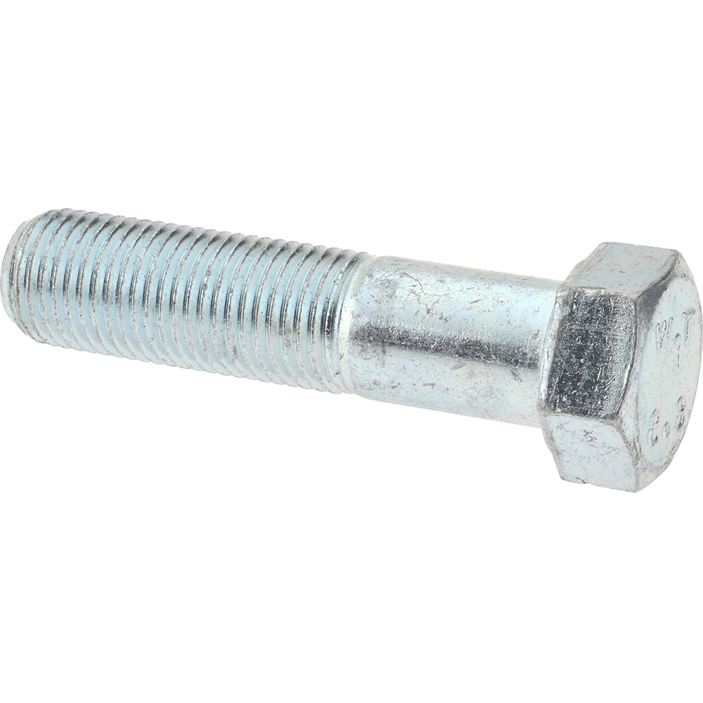 Hex Head Cap Screw: M12 x 1.25 x 50 mm, Grade 8.8 Steel, Zinc-Plated