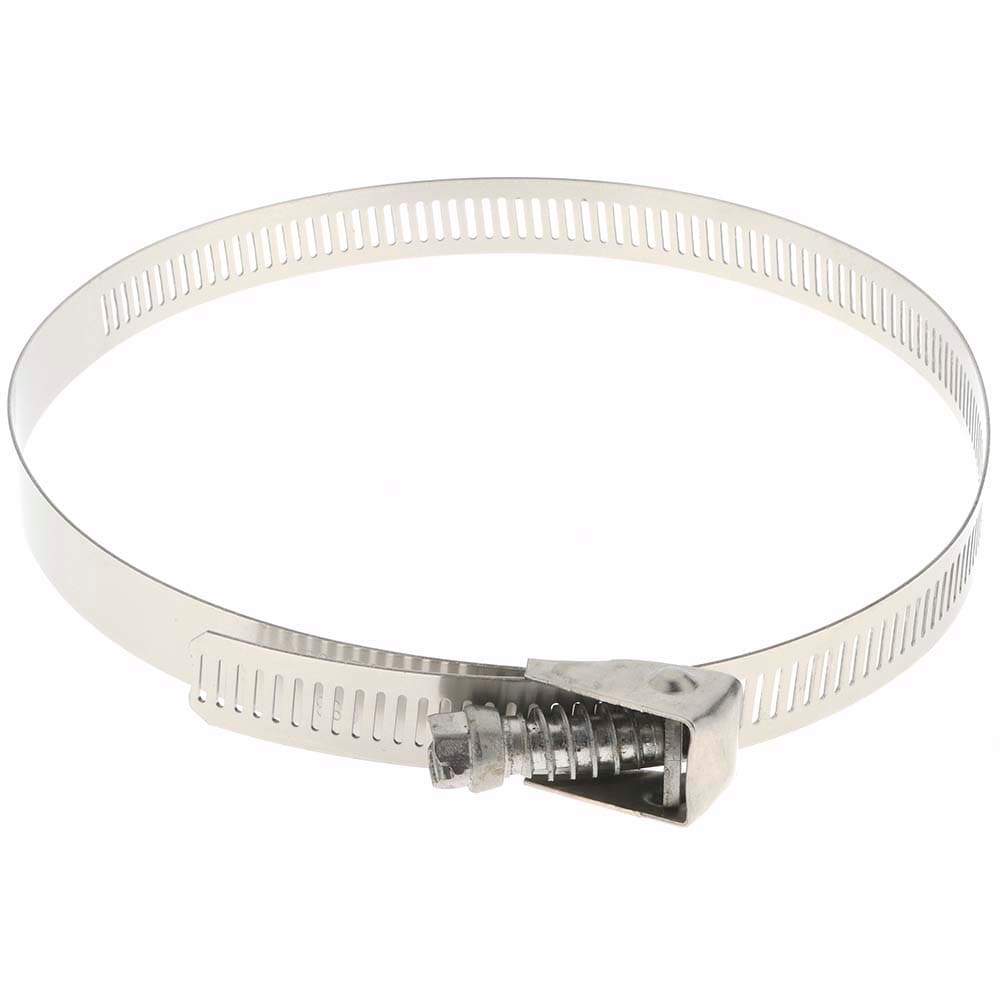 Worm Gear Clamp: 2-1/16 to 6" Dia, Stainless Steel Band