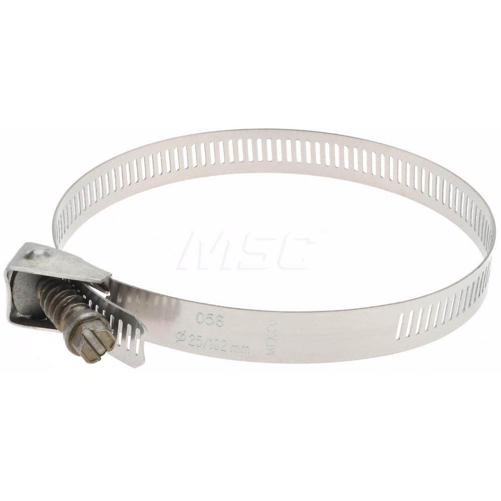 Worm Gear Clamp: 1 to 4" Dia