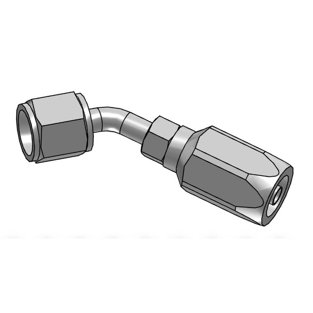 2 Piece, 7/16-20 JIC, Reusable Hose Female Swivel Fitting
