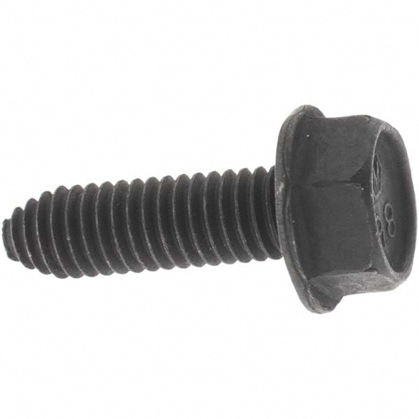 Hex Head Cap Screw: M6 x 1.00 x 20 mm, Grade 9.8, Black Oxide Finish