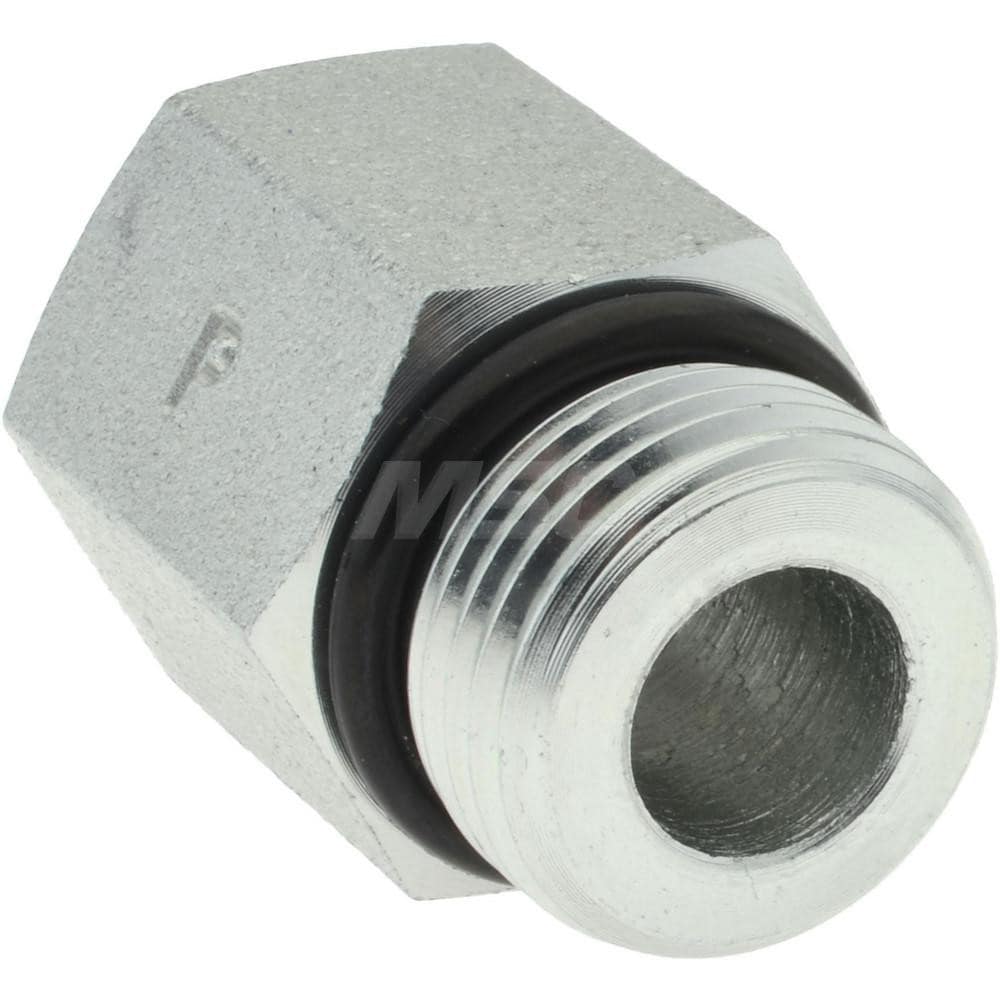 Industrial Pipe Adapter: 3/8" Female Thread, 3/4-16 Male Thread, Male Straight Thread O-Ring x Female NPTF