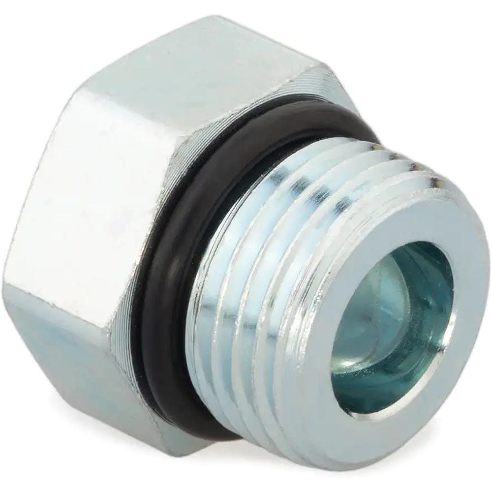 Industrial Pipe Hex Plug: 5/16-24 Male Thread, Male Straight Thread O-Ring