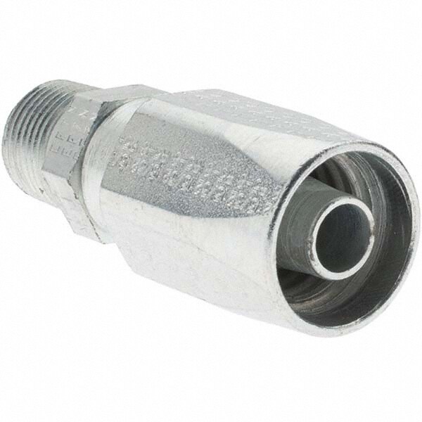 2 Piece, 3/8 NPT, Steel Reusable Hose Male Fitting