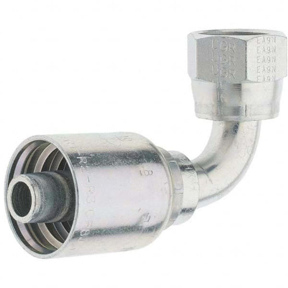 Hydraulic Hose Female JIC Swivel 90 ° Elbow: 1" ID, 16 mm, 1-5/16-12