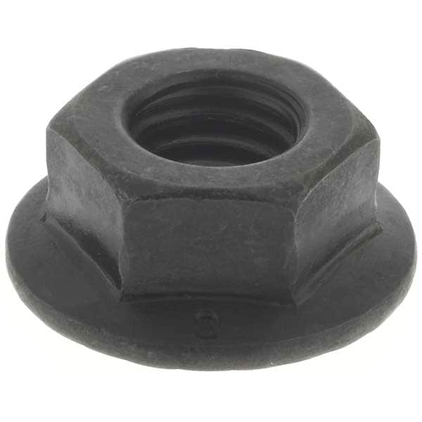 M8x1.25, 19mm Flange Diam, 13mm Across Flats, Serrated Flange Nut