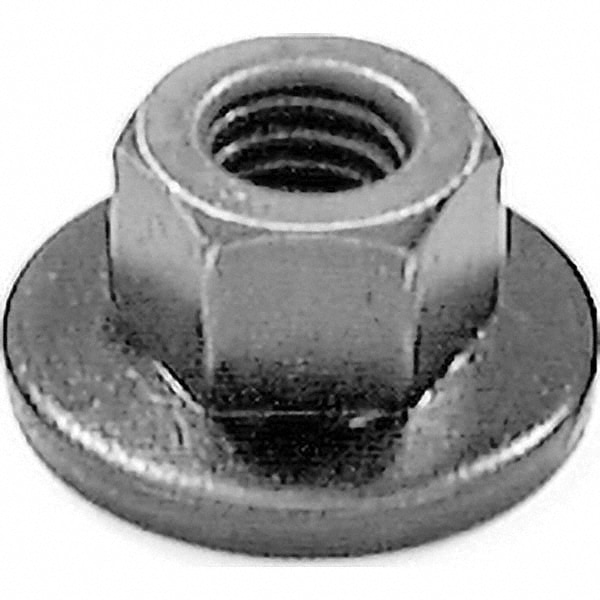 Hex Nuts With Lock Washers; Lock Washer Type: Conical ; Material: Steel ; Thread Size: M6x1.00 ; Width Across Flats: 10.0mm ; UNSPSC Code: 31161727